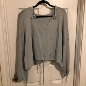 Free People loose comfy tie sweatshirt